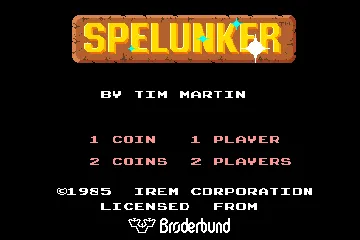 Spelunker (Japan) screen shot title